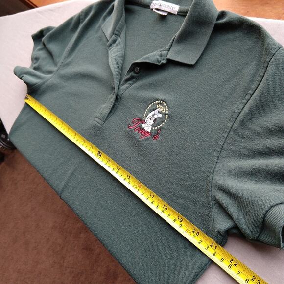 Tony's Pizza Polo Work Shirt #2 Large Bremerton Italian Restaurant dark green - Picture 13 of 14